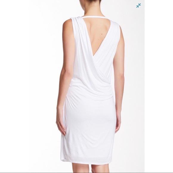 Helmut Lang White Crossover Draped Dress NWT - Picture 2 of 5